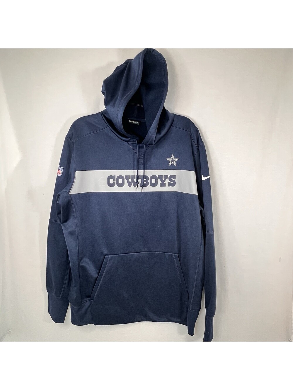 Dallas Cowboys Hoodie Nike On Field Therma Fit Sweatshirt Blue Men’s Sz Large